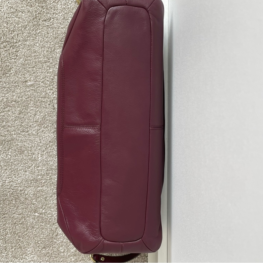 Coach Burgundy Leather Satchel - Picture 7 of 11